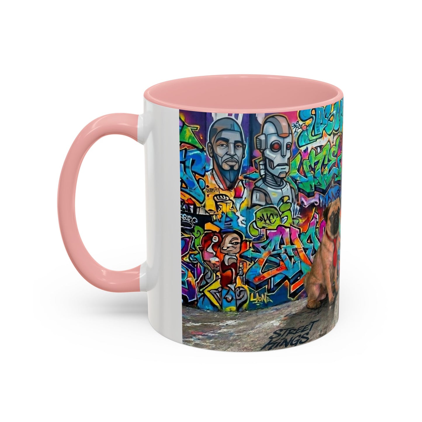 Graffiti Pets Coffee Mug — Colorful Street Art Dog & Cat Accent Mug (11/15oz)