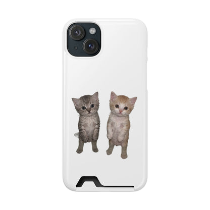 Duo Cute Kitten Phone Case with Card Holder