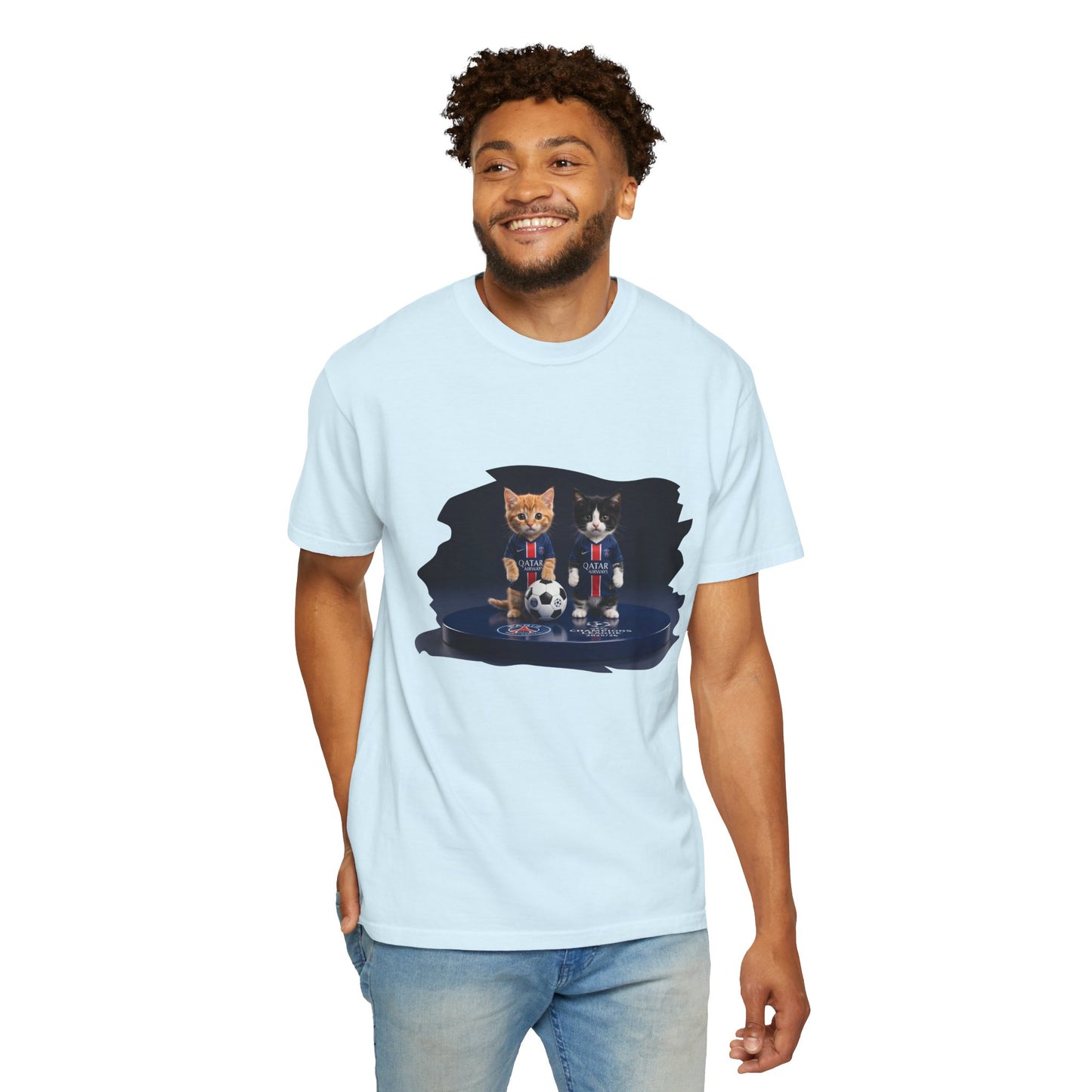 Cat Soccer Players T‑Shirt — Cute Kitten Football Graphic Tee