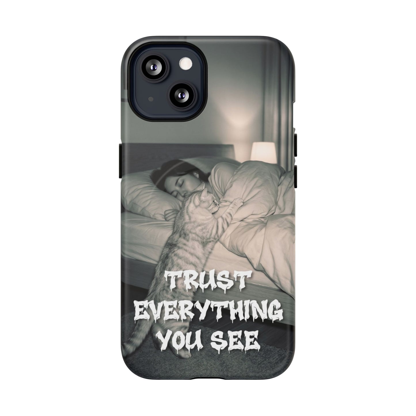 Phone Case ‘Trust Everything You See’ Surreal Sleep Graphic Tough Magnetic Case
