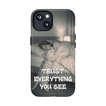 Phone Case ‘Trust Everything You See’ Surreal Sleep Graphic Tough Magnetic Case