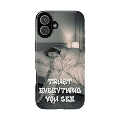 Phone Case ‘Trust Everything You See’ Surreal Sleep Graphic Tough Magnetic Case