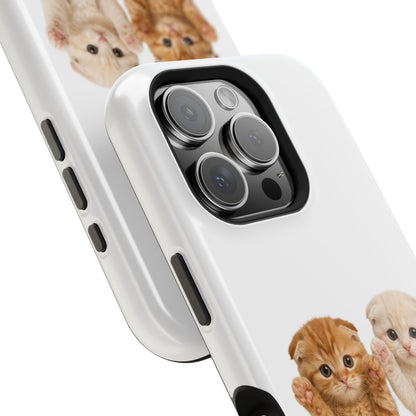 Cute Raising Paws Kittens Magnetic Impact-Resistant  Phone Case