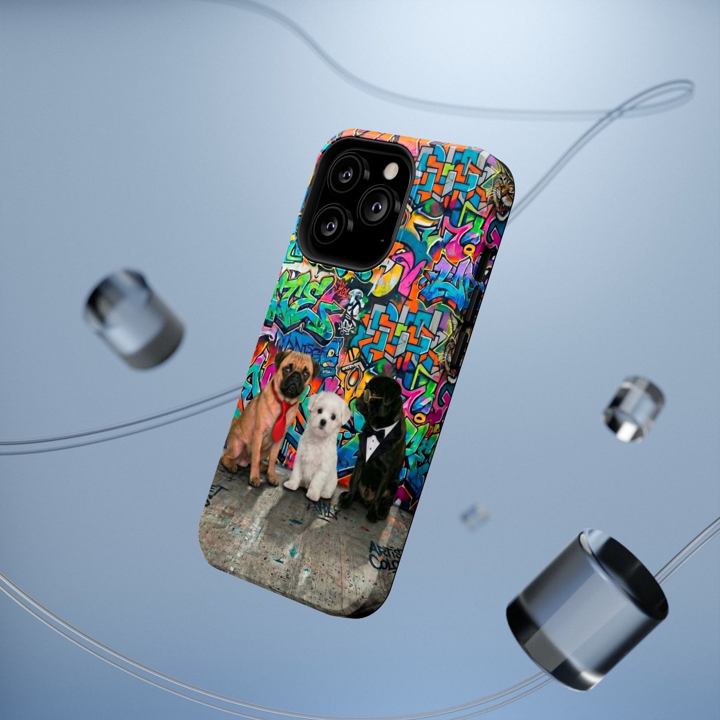 Puppy Squad Graffiti Phone Case — Impact-Resistant Protective Case