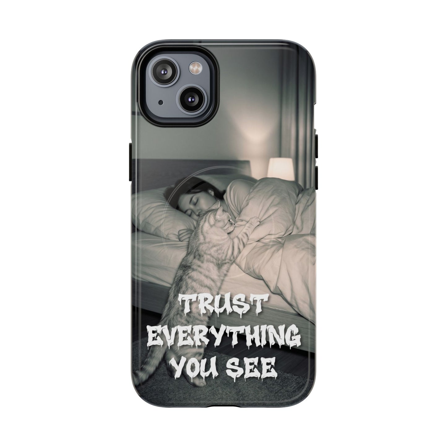 Phone Case ‘Trust Everything You See’ Surreal Sleep Graphic Tough Magnetic Case