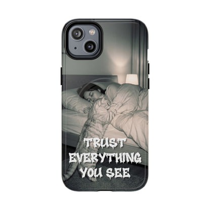 Phone Case ‘Trust Everything You See’ Surreal Sleep Graphic Tough Magnetic Case
