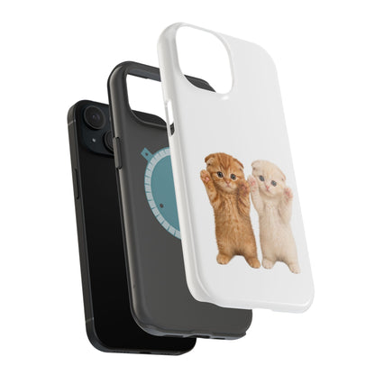 Cute Raising Paws Kittens Magnetic Impact-Resistant  Phone Case