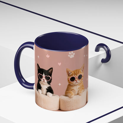 Cute Cat Lovers Coffee Mug - 11 & 15oz - Perfect Gift for Pet Owners