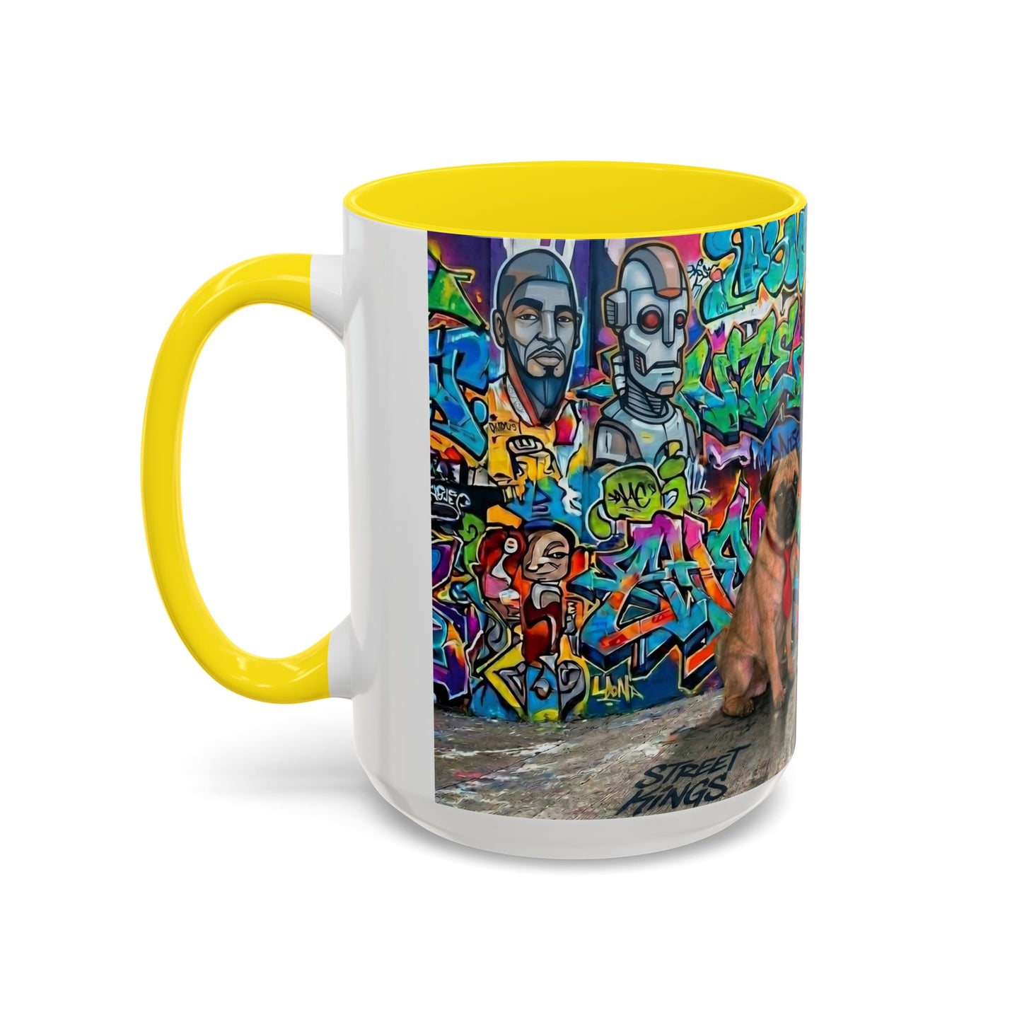Graffiti Pets Coffee Mug — Colorful Street Art Dog & Cat Accent Mug (11/15oz)
