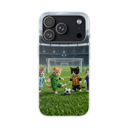 Cute Soccer Cats Phone Case — Kawaii Football Kit iPhone Cover