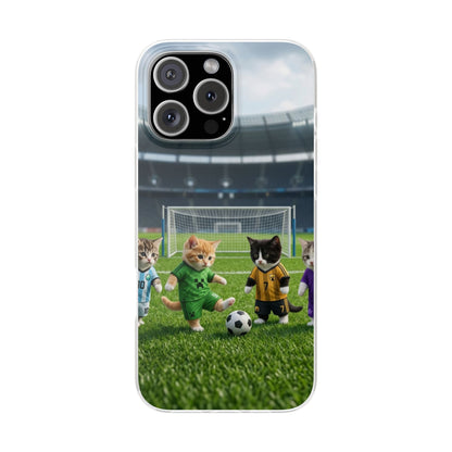 Cute Soccer Cats Phone Case — Kawaii Football Kit iPhone Cover