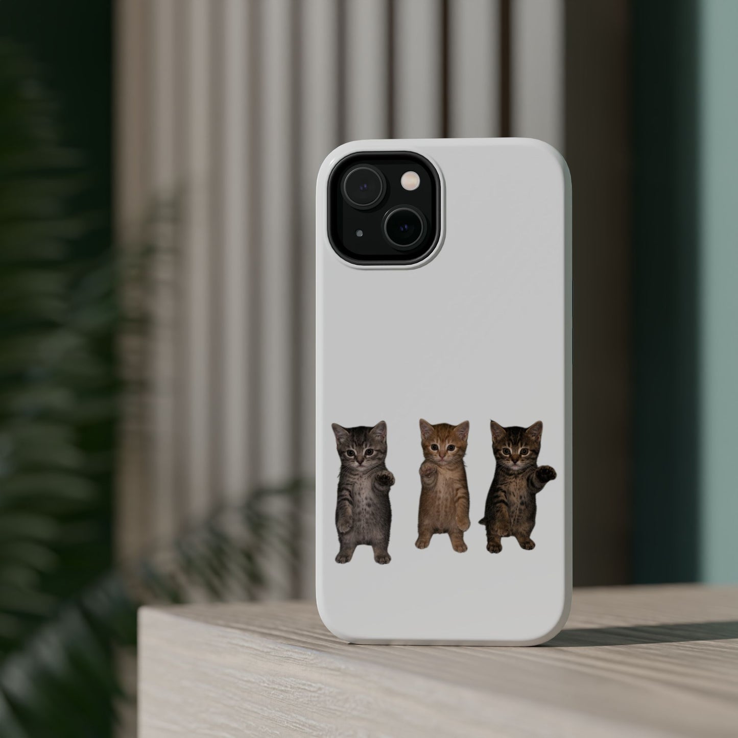Cute Standing Trio Kittens Dancing Magnetic Impact-Resistant Phone Case