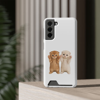 Cute Kittens Phone Case with Card Holder