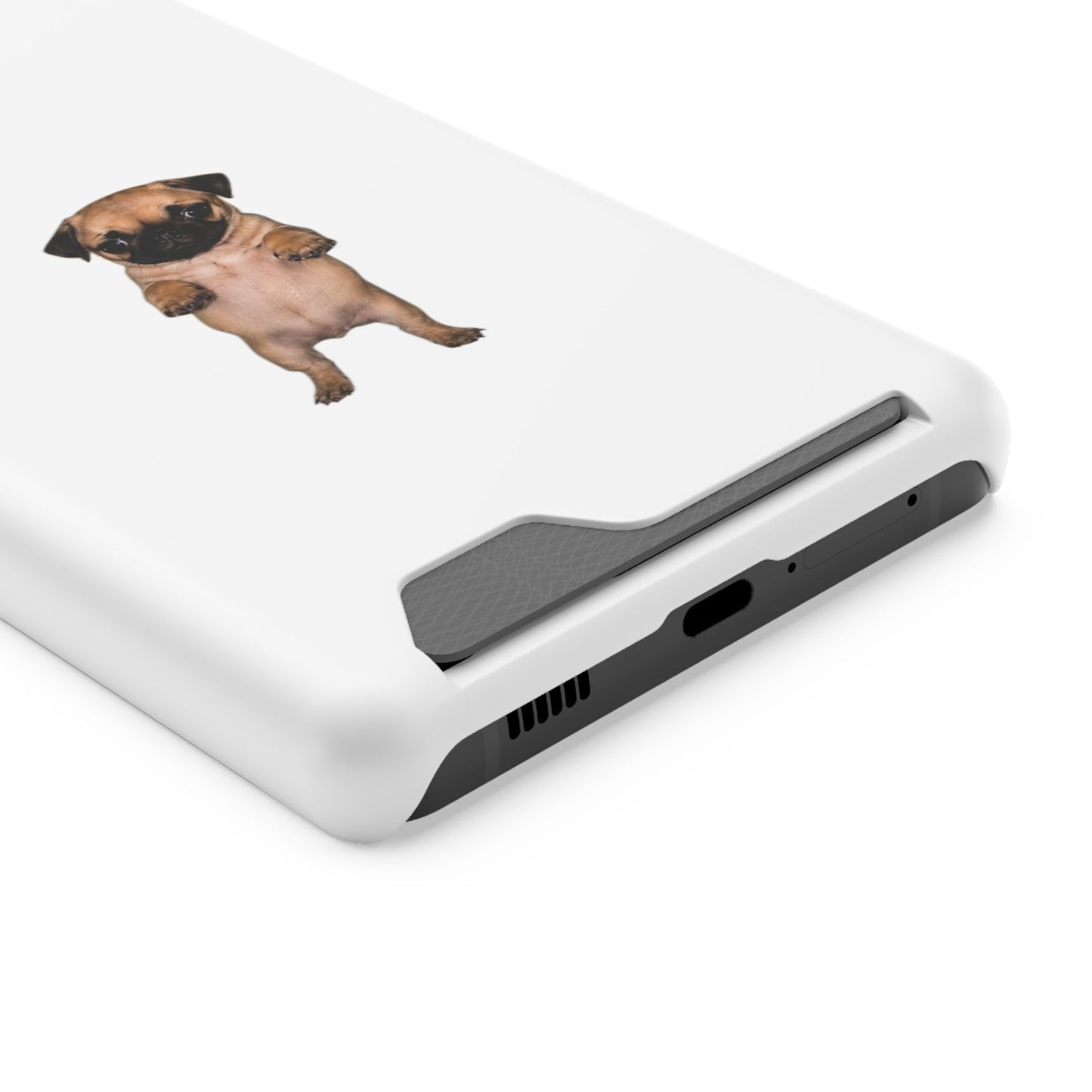Cute Standing Pug Phone Card Case