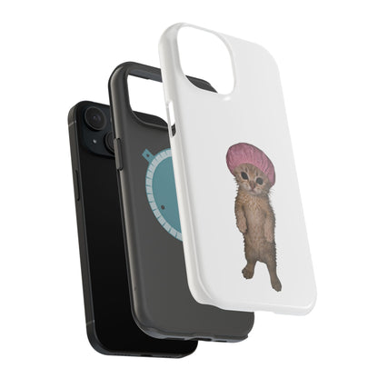 Cute Kitten in Shower Cap  Magnetic Impact-Resistant
