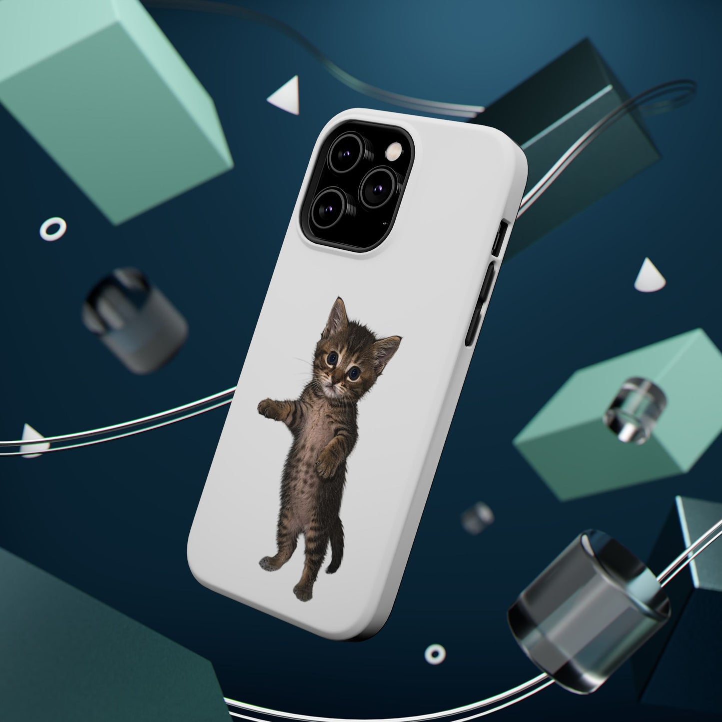Cute Standing Kitten Magnetic Phone Case