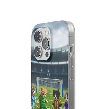 Cute Soccer Cats Phone Case — Kawaii Football Kit iPhone Cover