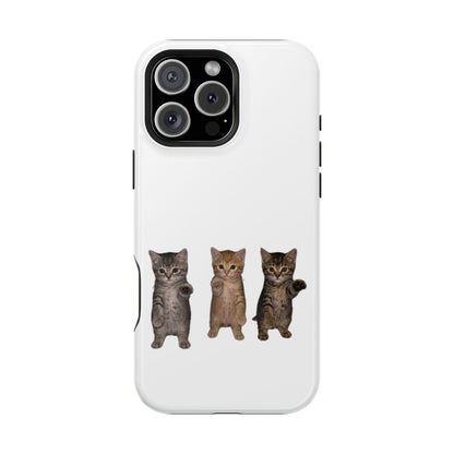 Cute Standing Trio Kittens Dancing Magnetic Impact-Resistant Phone Case
