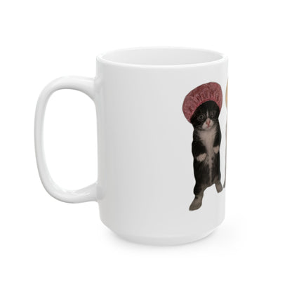 Cute Kittens in Bonnets Trio Ceramic Mug (11oz/15oz)