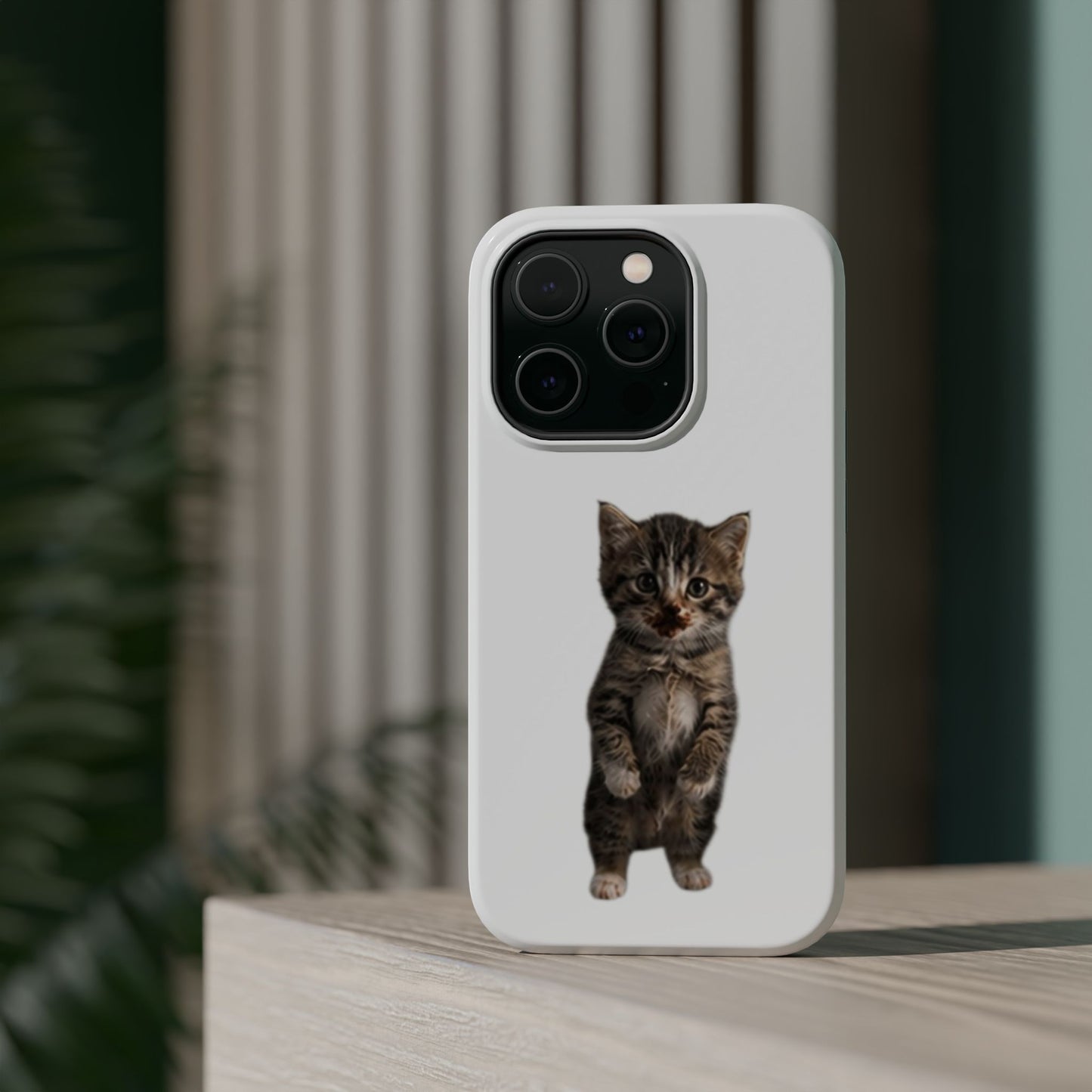 Cute Standing Kitten Magnetic Impact-Resistant Phone Case