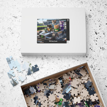 Racing Kittens Jigsaw Puzzle — Cute Cat Race Car 110–1014 Piece Puzzle