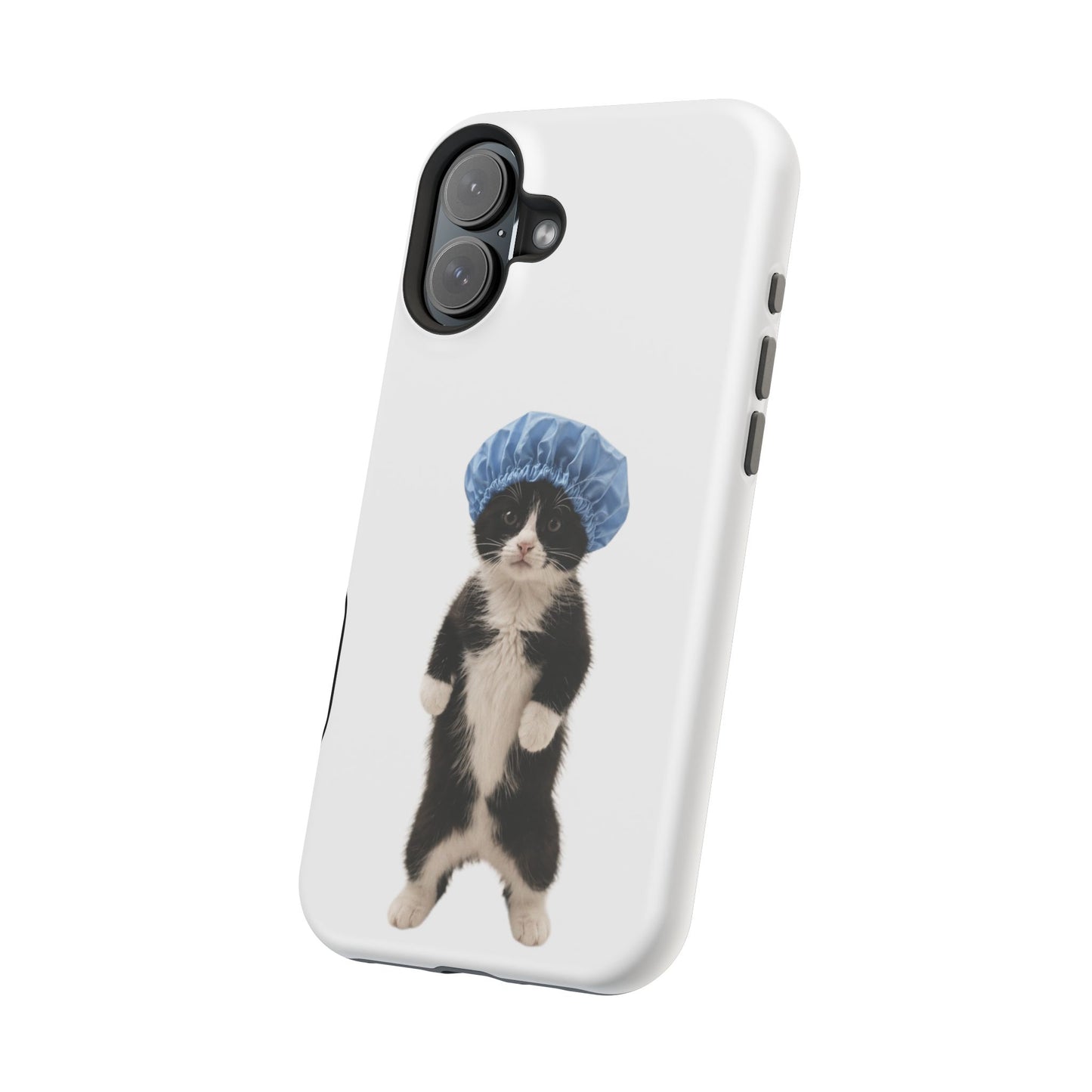 Cute Cat in Shower Cap Magnetic Impact-Resistant Phone Case
