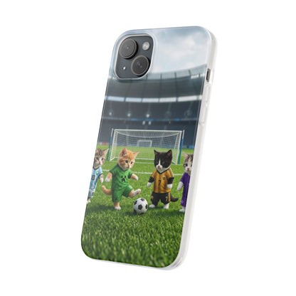 Cute Soccer Cats Phone Case — Kawaii Football Kit iPhone Cover