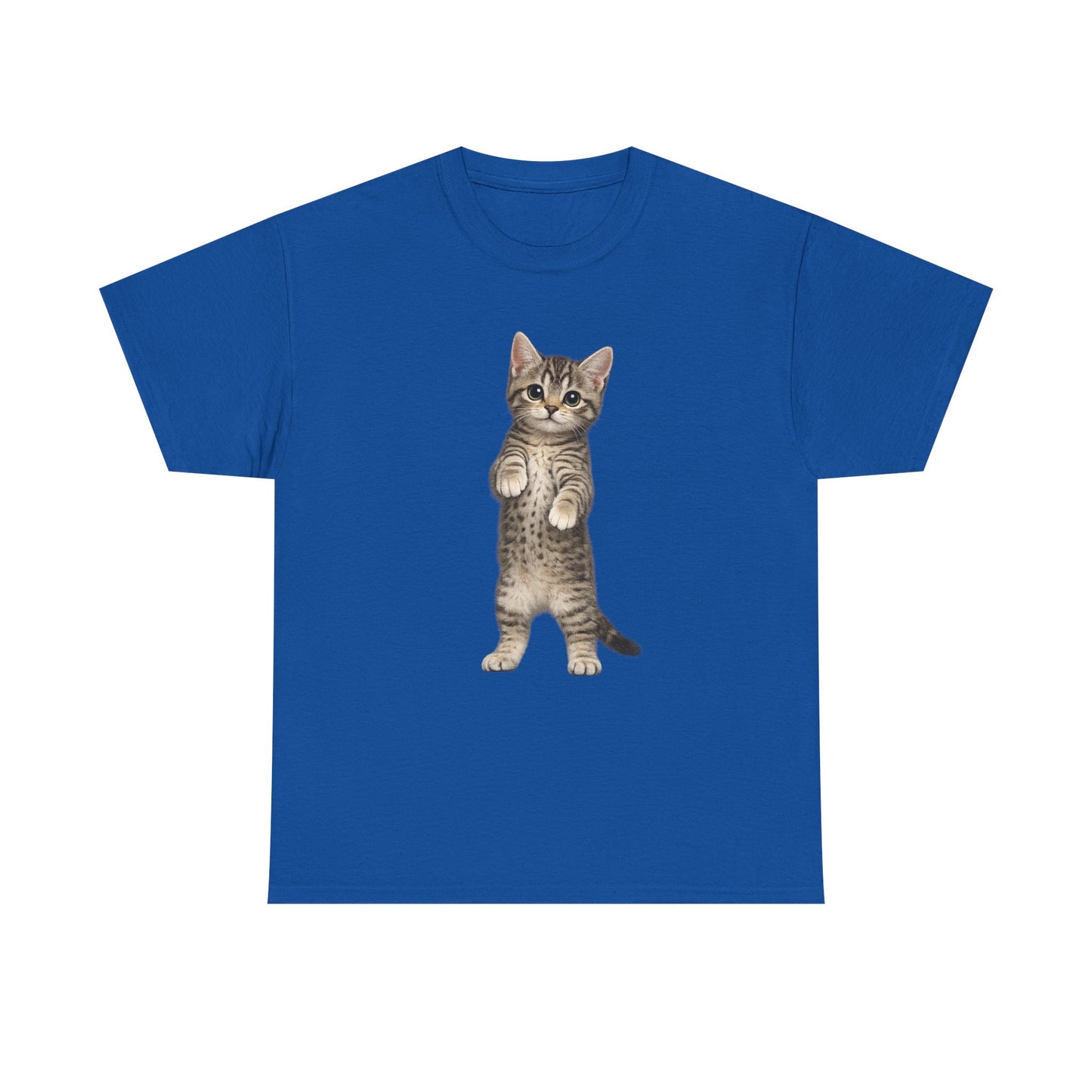 Standing Tabby Kitten T-Shirt — Cute Cat Graphic Tee for Cat Lovers