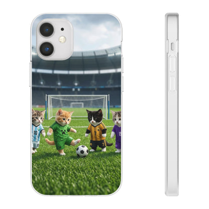 Cute Soccer Cats Phone Case — Kawaii Football Kit iPhone Cover