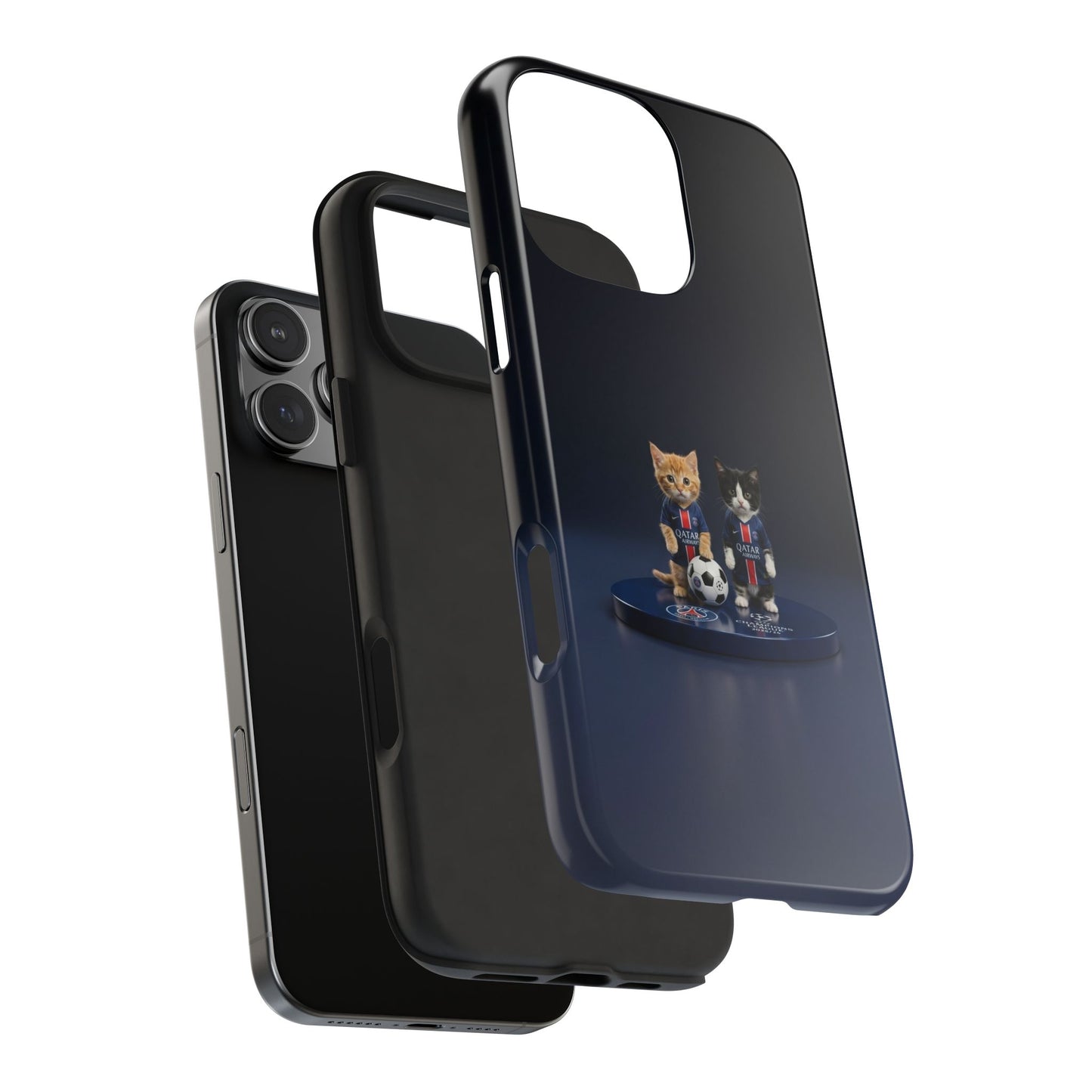 Phone Case — Cute Soccer Cats Design (Kawaii Kitten Football Fans)