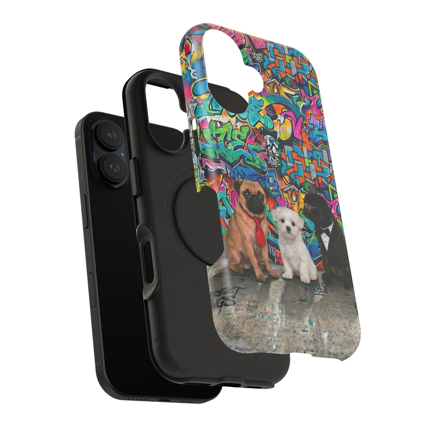 Puppy Squad Graffiti Phone Case — Impact-Resistant Protective Case