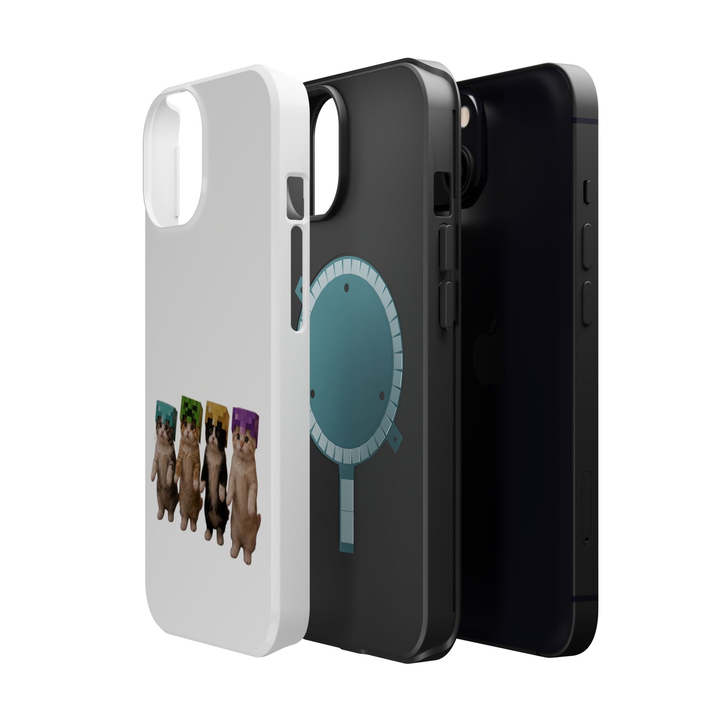 Dancing Kittens Minecraft Helmet Magnetic Impact-Resistant Phone Case