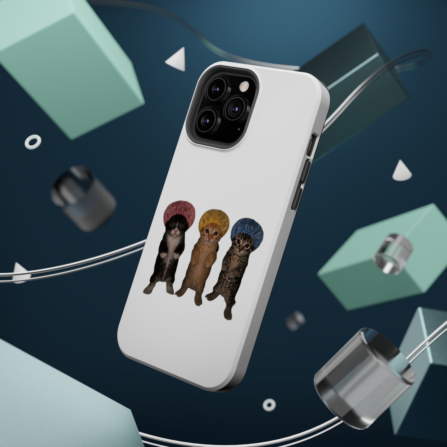 Cute Kittens in Bonnets  Magnetic Impact-Resistant Phone Case