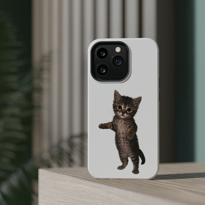Cute Standing Kitten Magnetic Phone Case