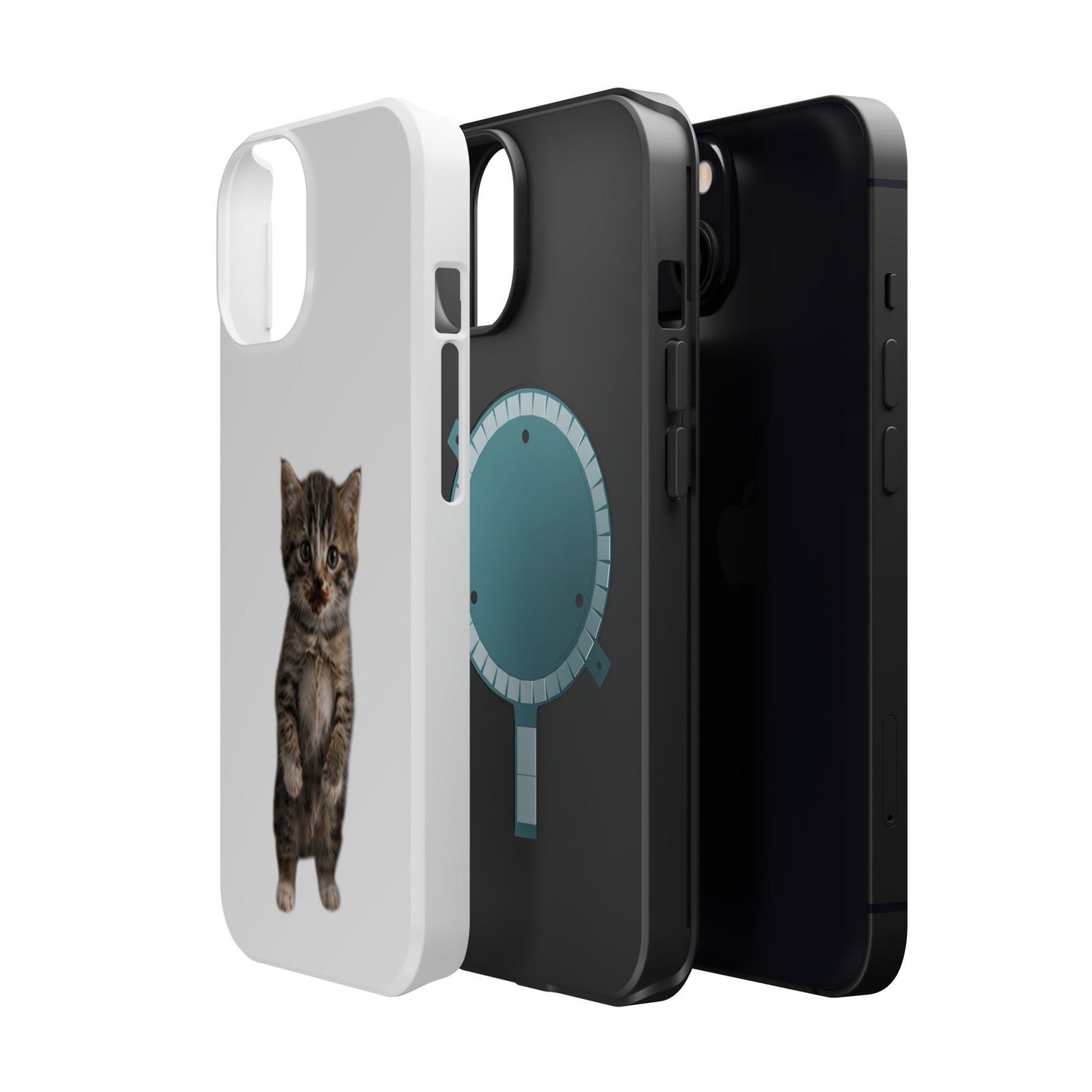 Cute Standing Kitten Magnetic Impact-Resistant Phone Case