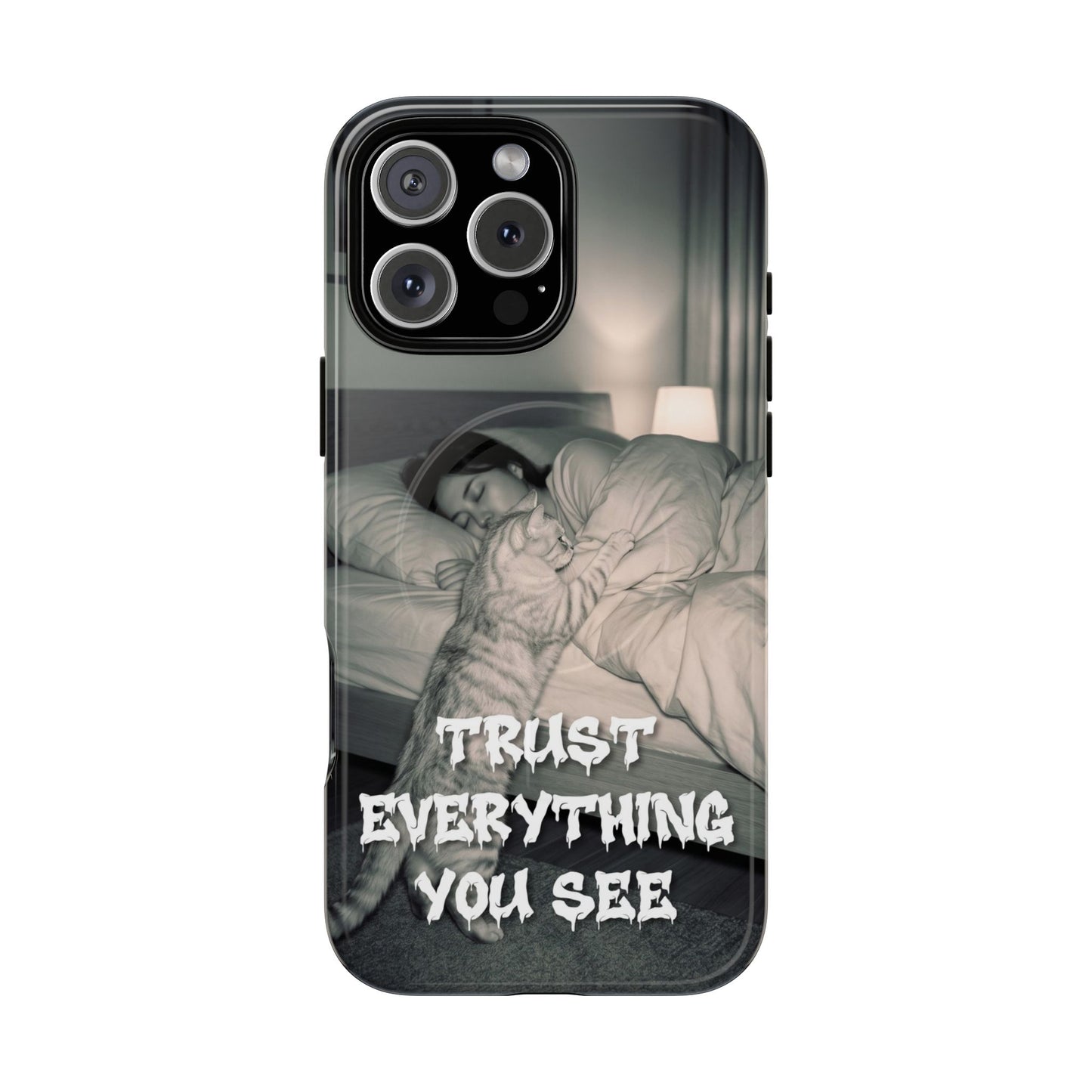 Phone Case ‘Trust Everything You See’ Surreal Sleep Graphic Tough Magnetic Case