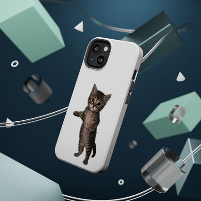 Cute Standing Kitten Magnetic Phone Case