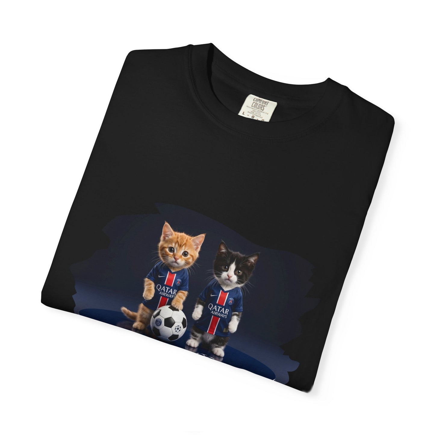 Cat Soccer Players T‑Shirt — Cute Kitten Football Graphic Tee