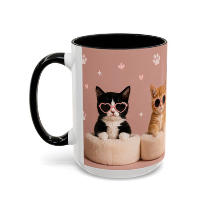 Cute Cat Lovers Coffee Mug - 11 & 15oz - Perfect Gift for Pet Owners