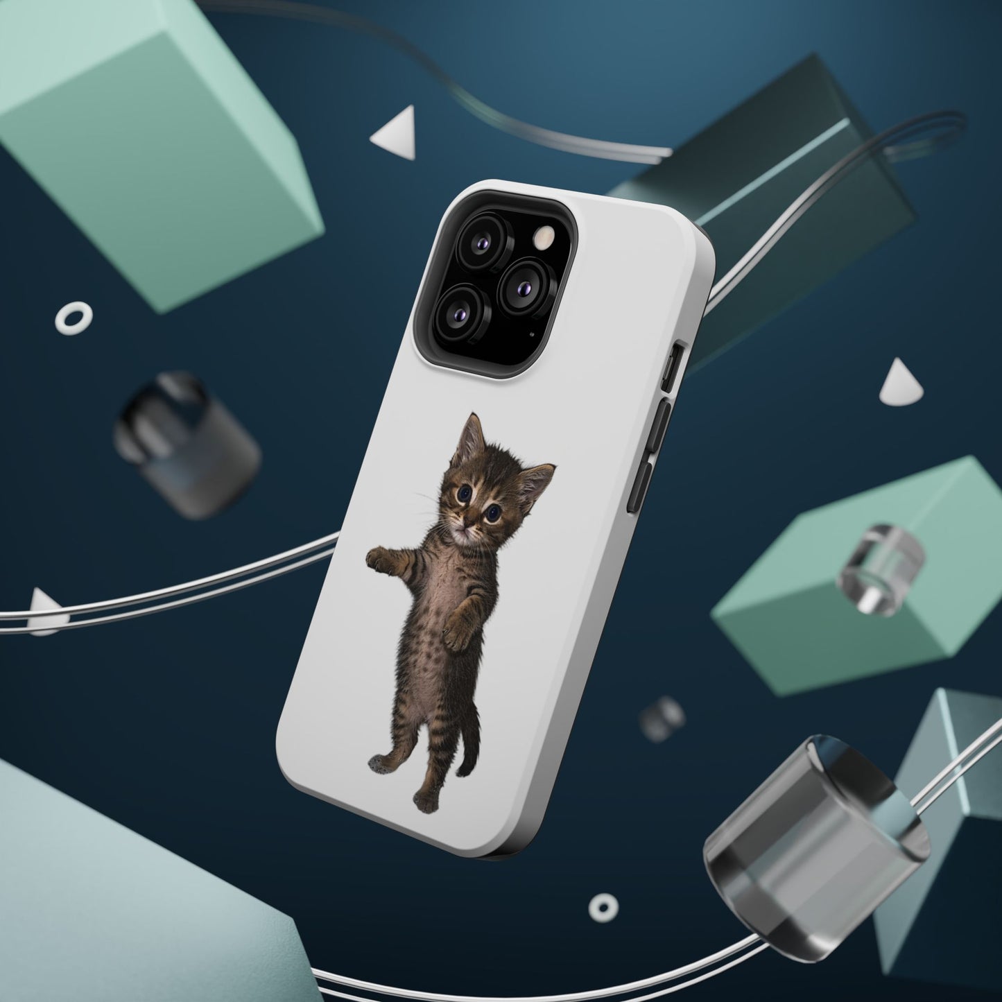 Cute Standing Kitten Magnetic Phone Case