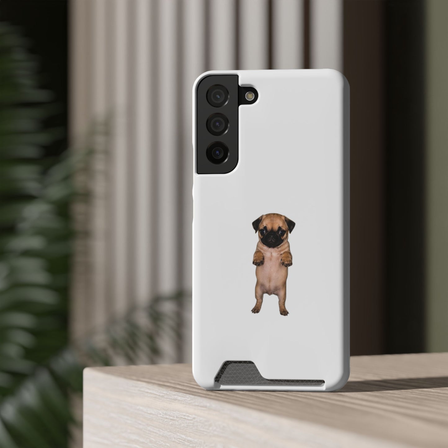 Cute Standing Pug Phone Card Case