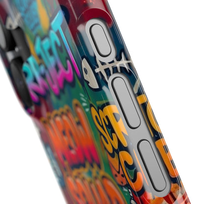 Meow Squad Graffiti Phone Case — Colorful Cat Crew Slim Case