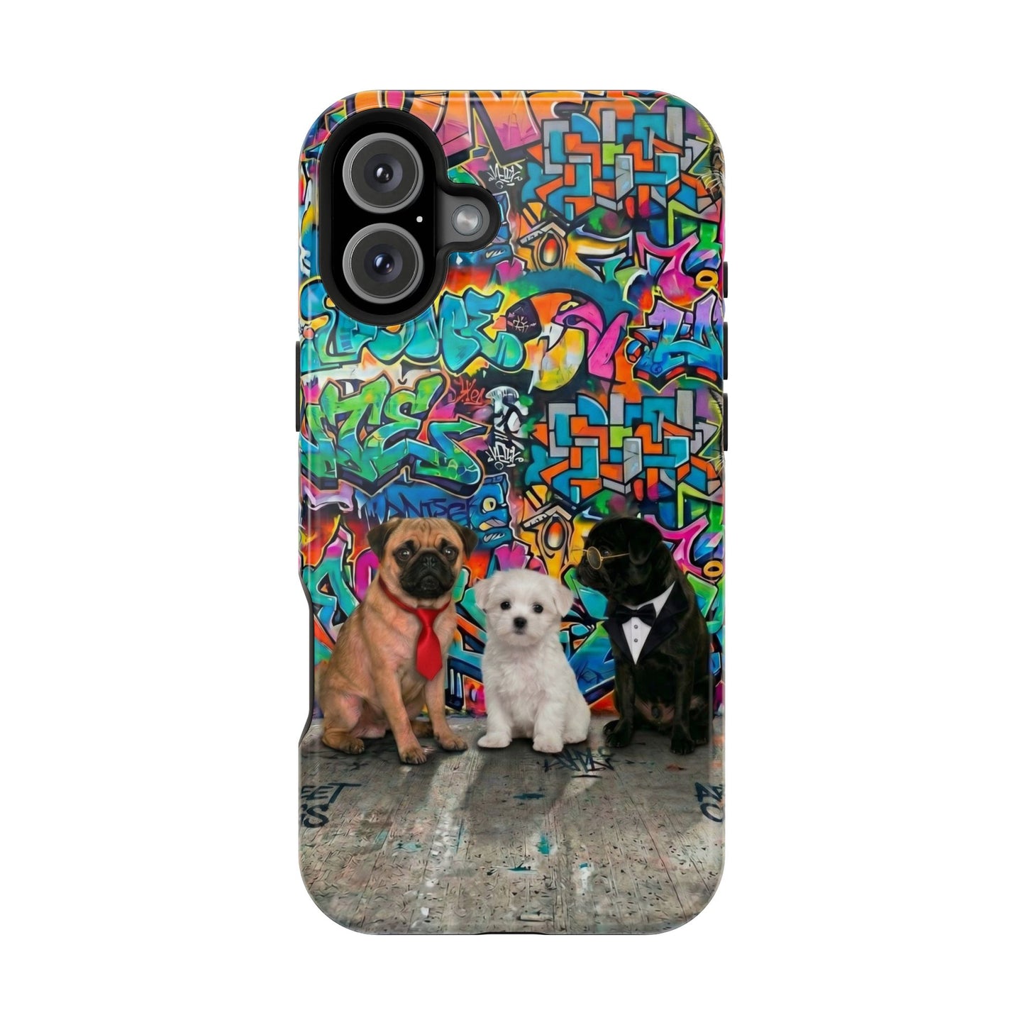 Puppy Squad Graffiti Phone Case — Impact-Resistant Protective Case