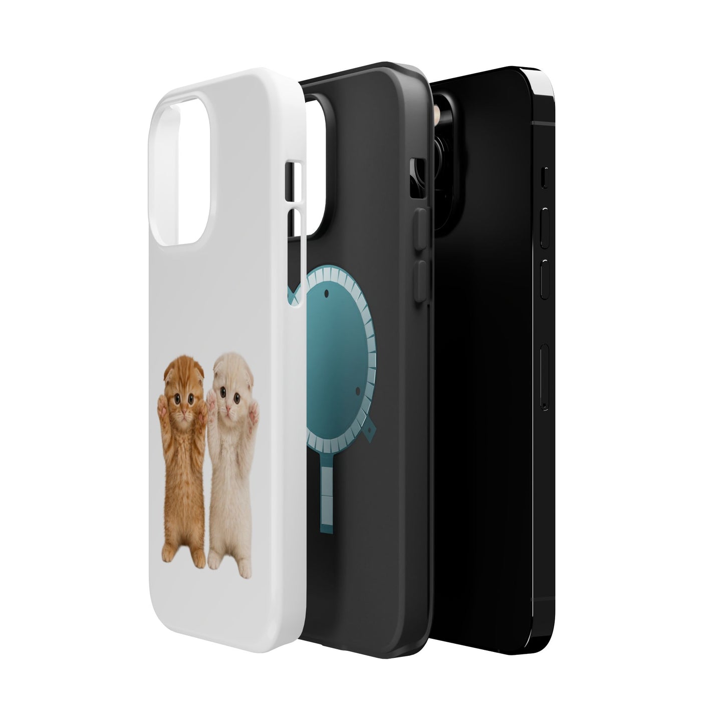 Cute Raising Paws Kittens Magnetic Impact-Resistant  Phone Case