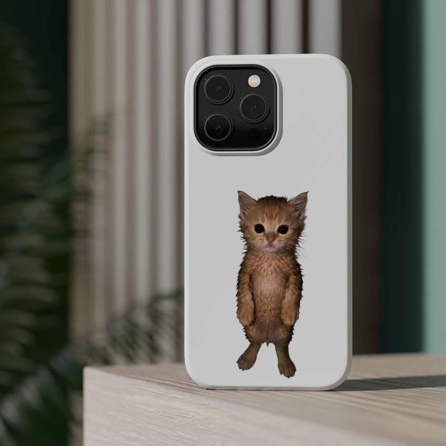 Cute Standing Kitten Magnetic Impact-Resistant Phone Case