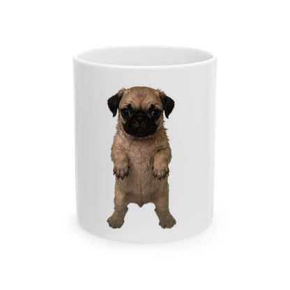 Pug Puppy Standing Ceramic Mug  (11oz & 15oz)