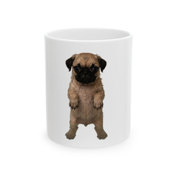 Pug Puppy Standing Ceramic Mug  (11oz & 15oz)