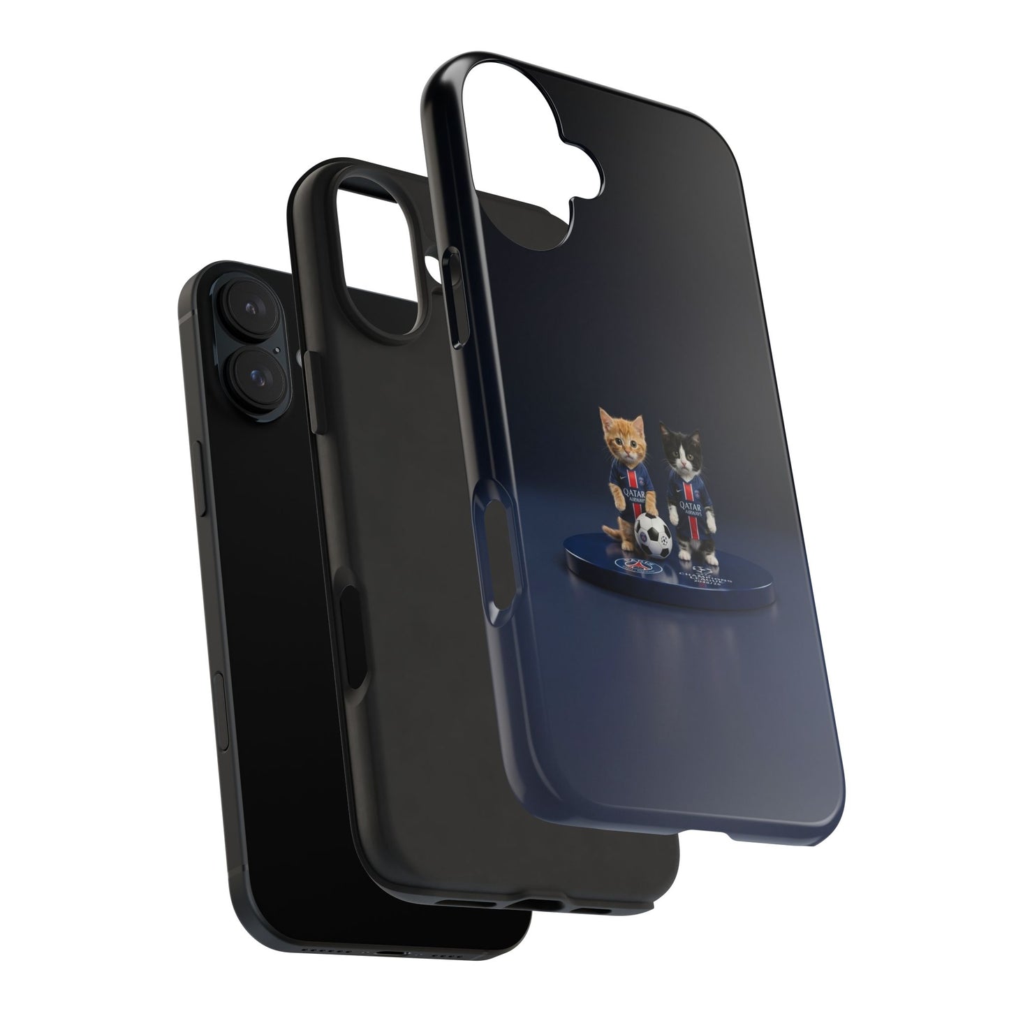 Phone Case — Cute Soccer Cats Design (Kawaii Kitten Football Fans)