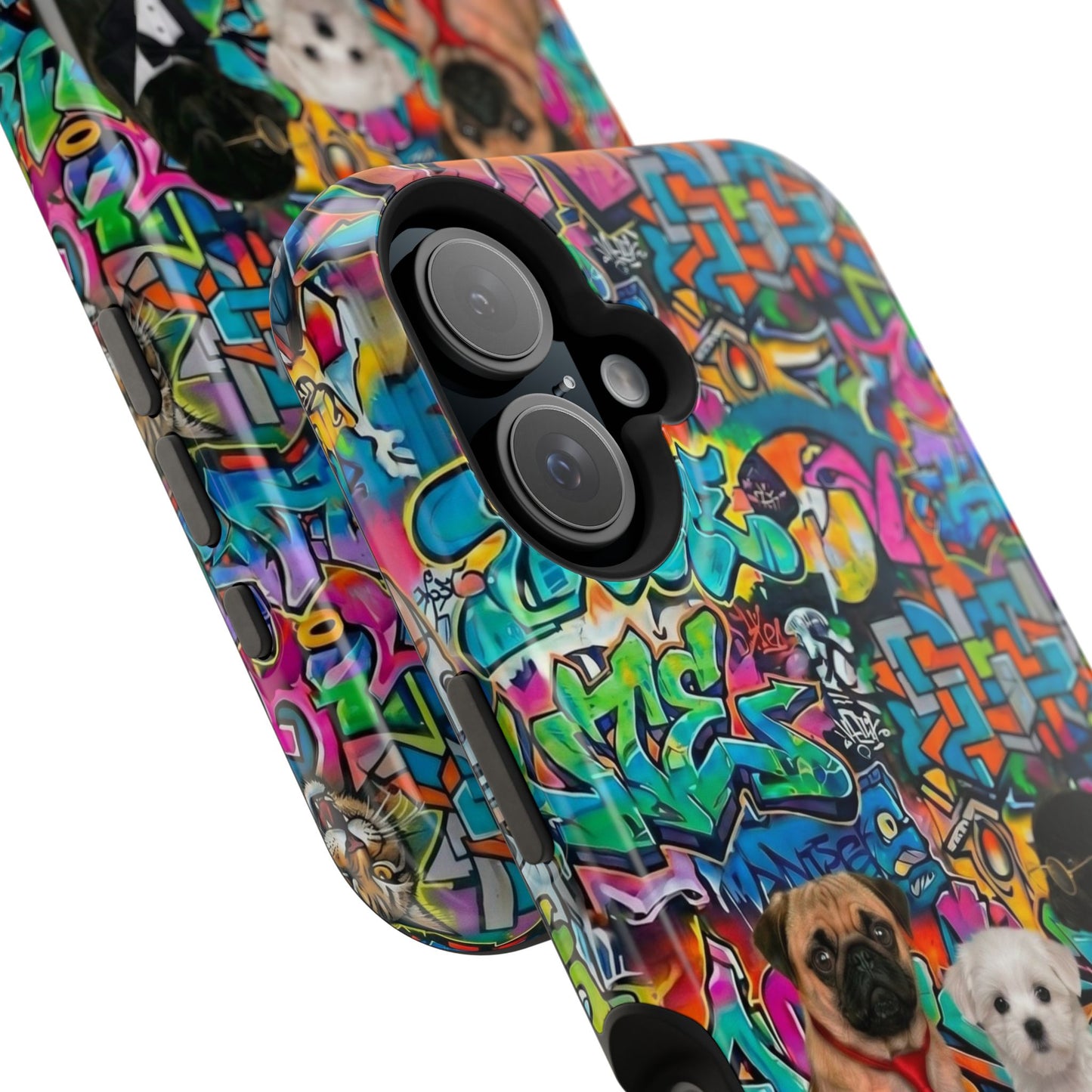 Puppy Squad Graffiti Phone Case — Impact-Resistant Protective Case