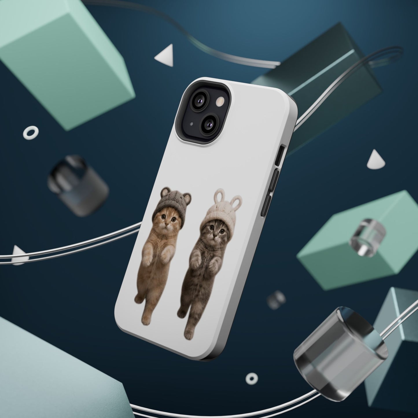 Cute Kittens in Hats Magnetic Impact Phone Case